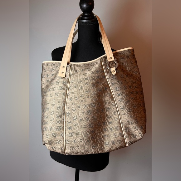 Salvatore Ferragamo Beige Monogram Tote - Picture 1 of 13